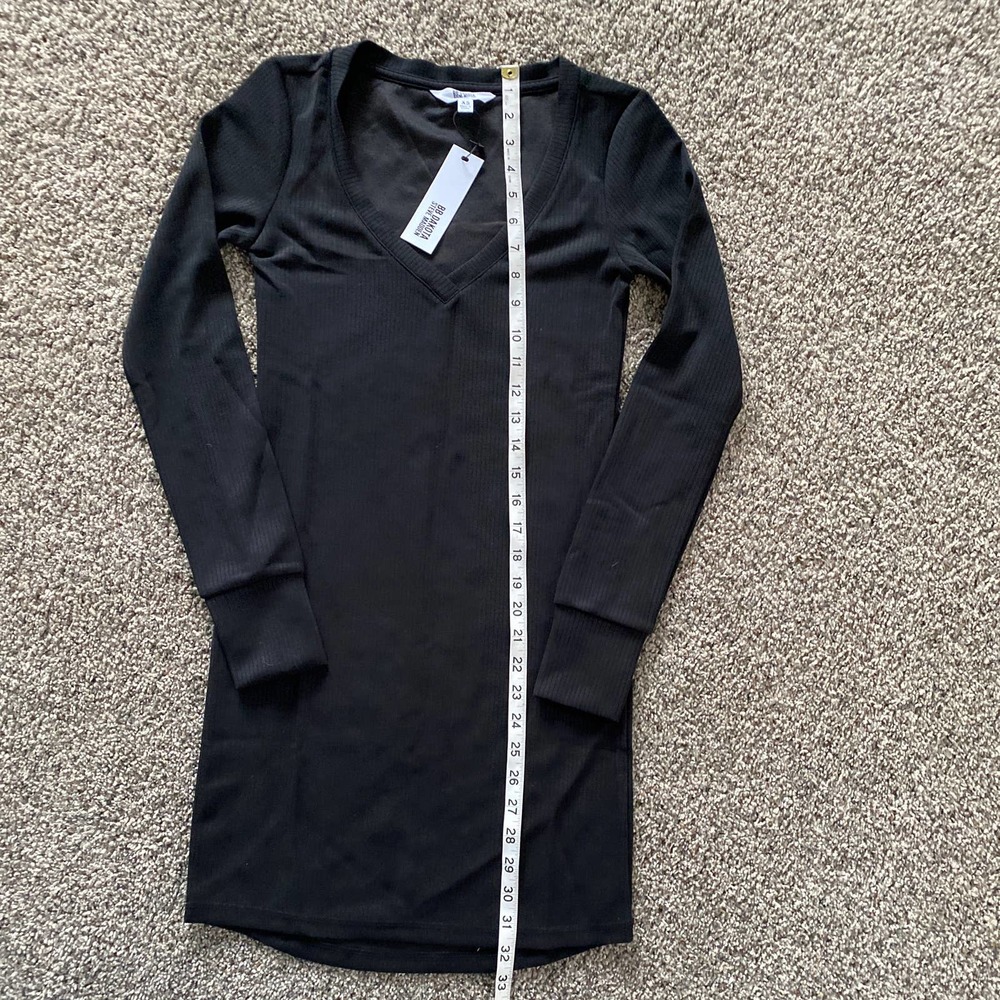 BB Dakota Steve Madden Black Ribbed Minidress - XS - Picture 6 of 6